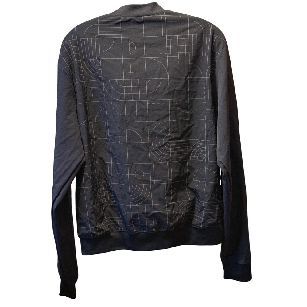 Adidas Primegreen Black‎ Geometric Grid Full Zip Track Jacket HB8827 Mens Small - Picture 2 of 7